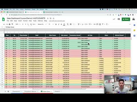 Google Sheets Sales Dashboard — Classic — image 1 from the video walkthrough