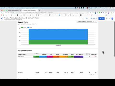 Amazon FBA Sales & Profit Dashboard — image 3 from the video walkthrough