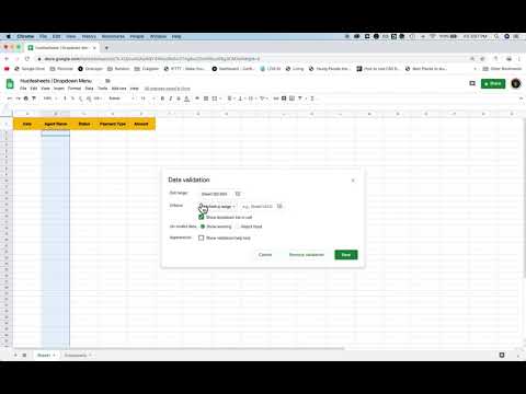 Dropdown & Data Validation Kit — image 2 from the video walkthrough