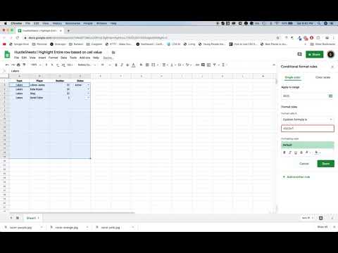 Conditional Formatting Row Highlight Kit — image 2 from the video walkthrough