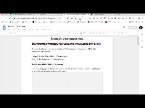 Amazon FBA 2018 Dashboard Companion — image 3 from the video walkthrough