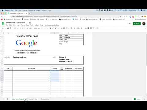Purchase Order Form Template — image 2 from the video walkthrough